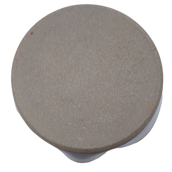 Sandra O'Quinn Pottery Peacock Blue Glazed Apple Dish - Picture 5 of 6